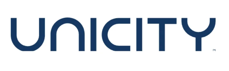 Official Unicity logo in blue text on white background representing the health and wellness brand