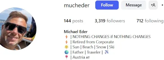 Social media profile screenshot related to Zeus Funding Review article