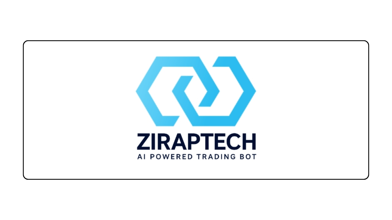 Zirap Tech logo icon featuring white and neon green directional arrows on a dark background