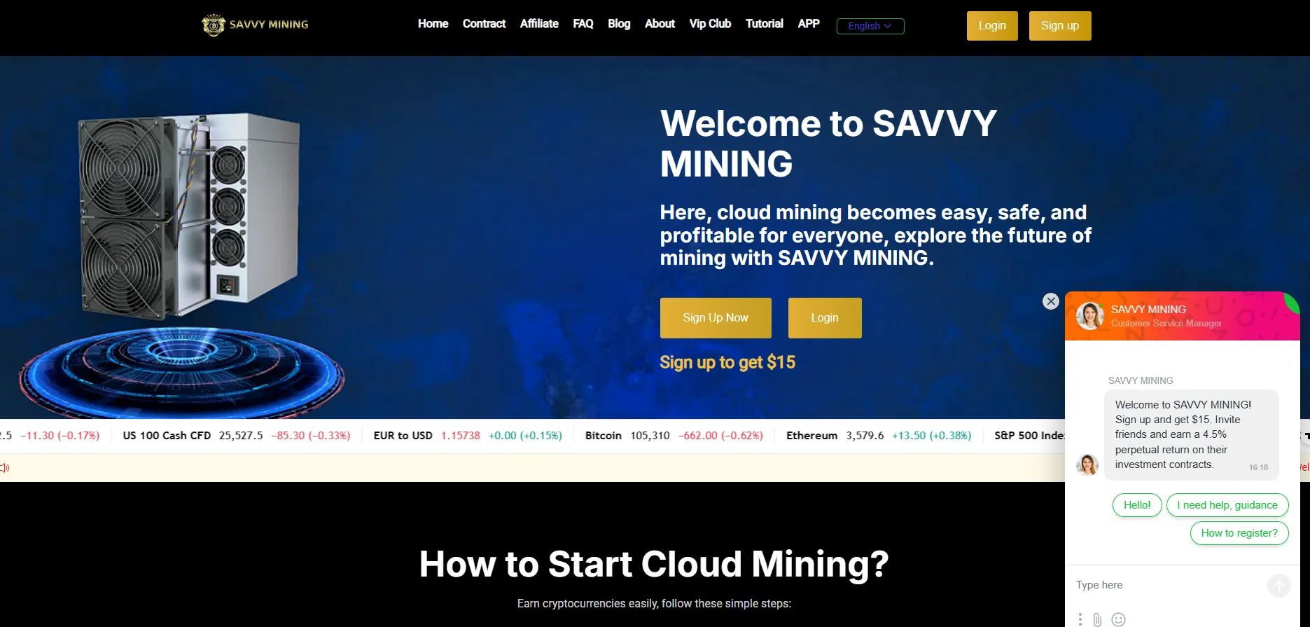 Welcome to Savvy Mining - Explore cloud mining opportunities with easy steps and high returns on investments.
