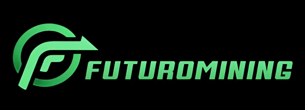 Futuro Mining logo with green gradient design on black background representing the brand identity