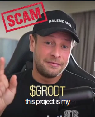 "GRODT project scam with fraudulent claims by a crypto promoter"