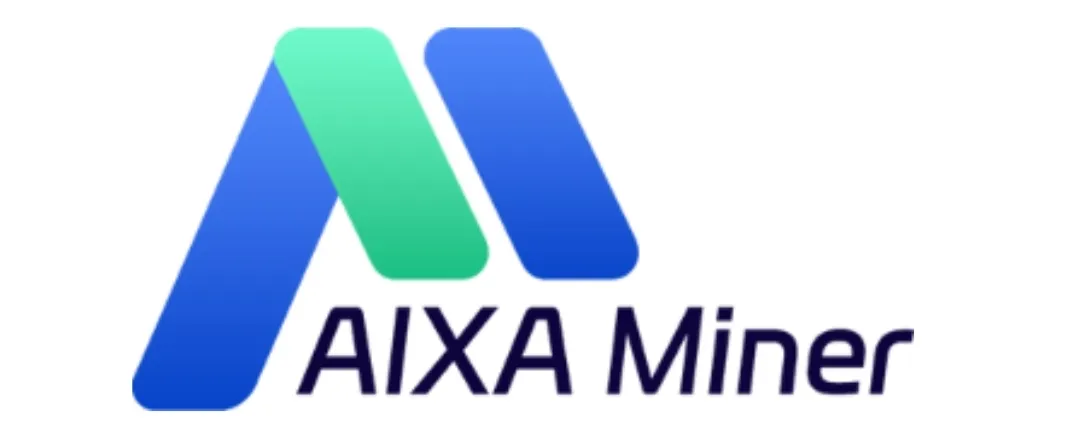 AIXA Miner logo featuring stylized "A" and "M" with a gradient color scheme