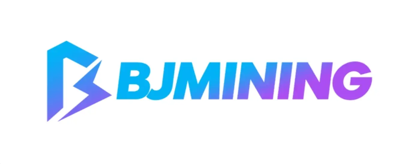 BJ Mining company logo in blue and purple gradient