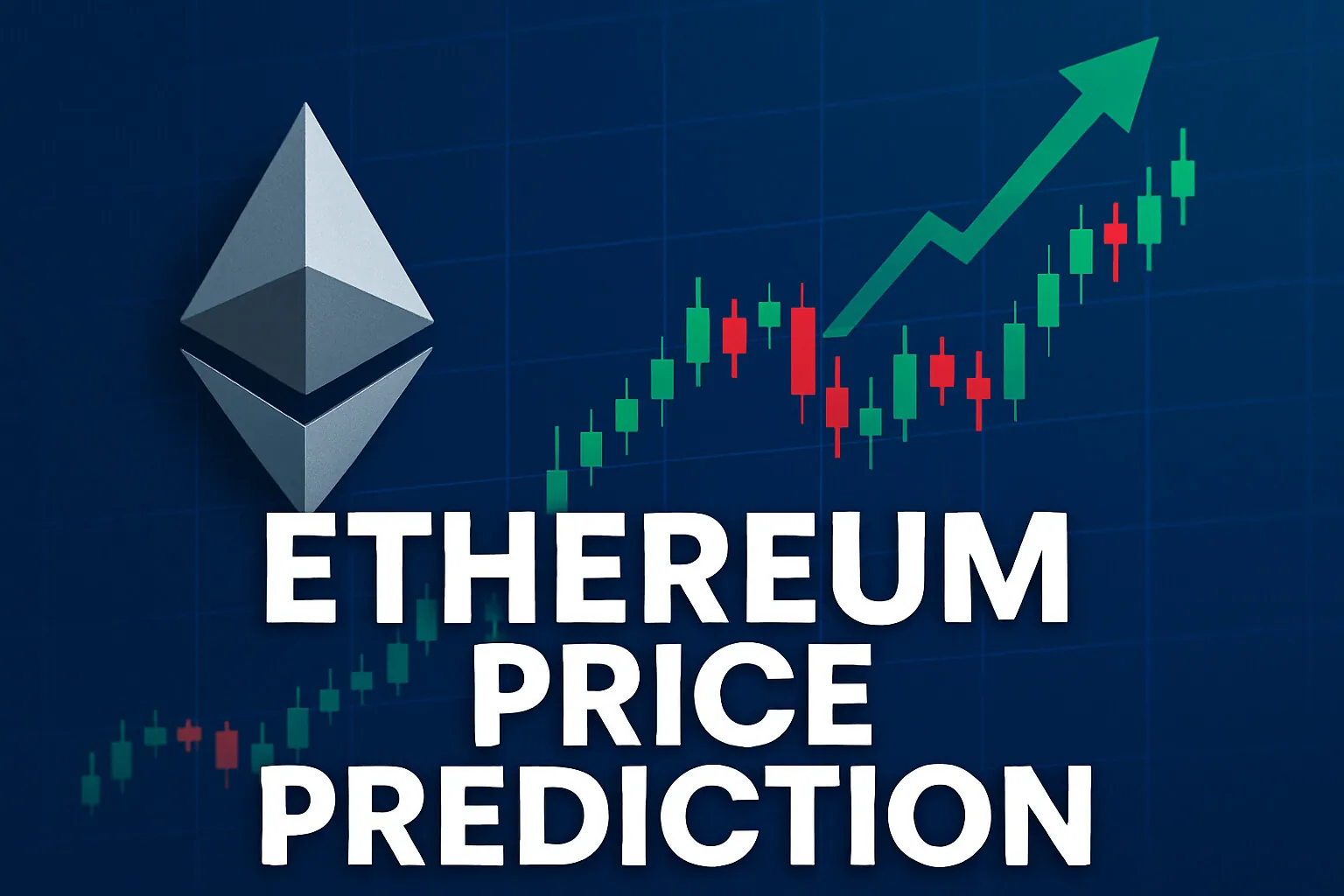 Ethereum Price Prediction showing upward green trend