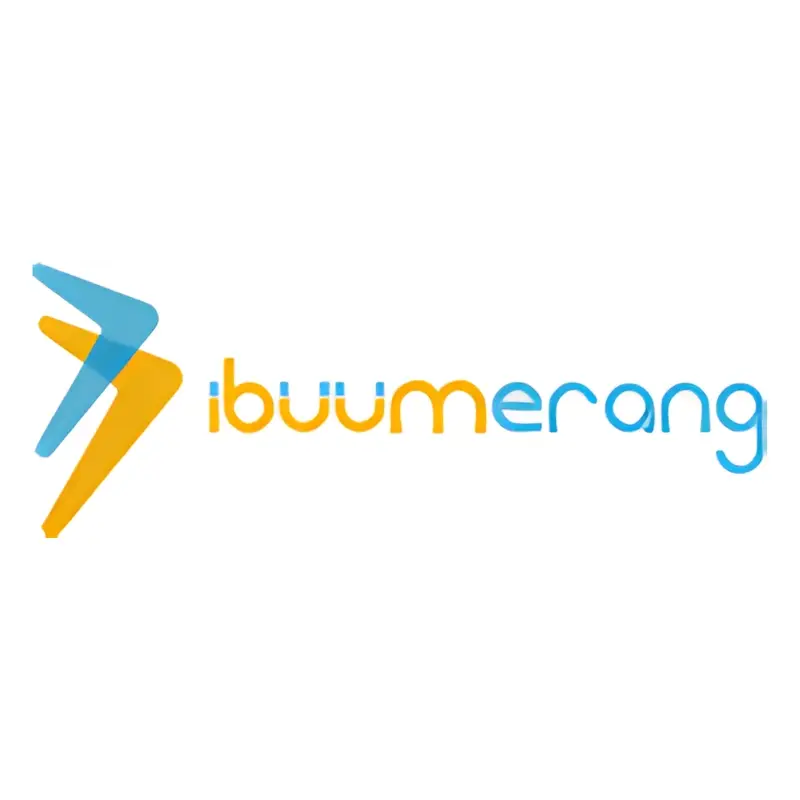 iBuumerang official logo in blue and yellow colors