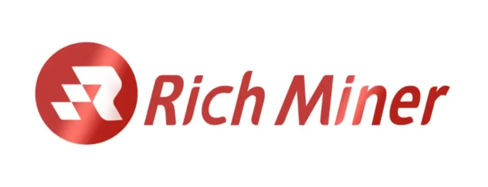 Official Rich Miner logo in red color with stylized R icon