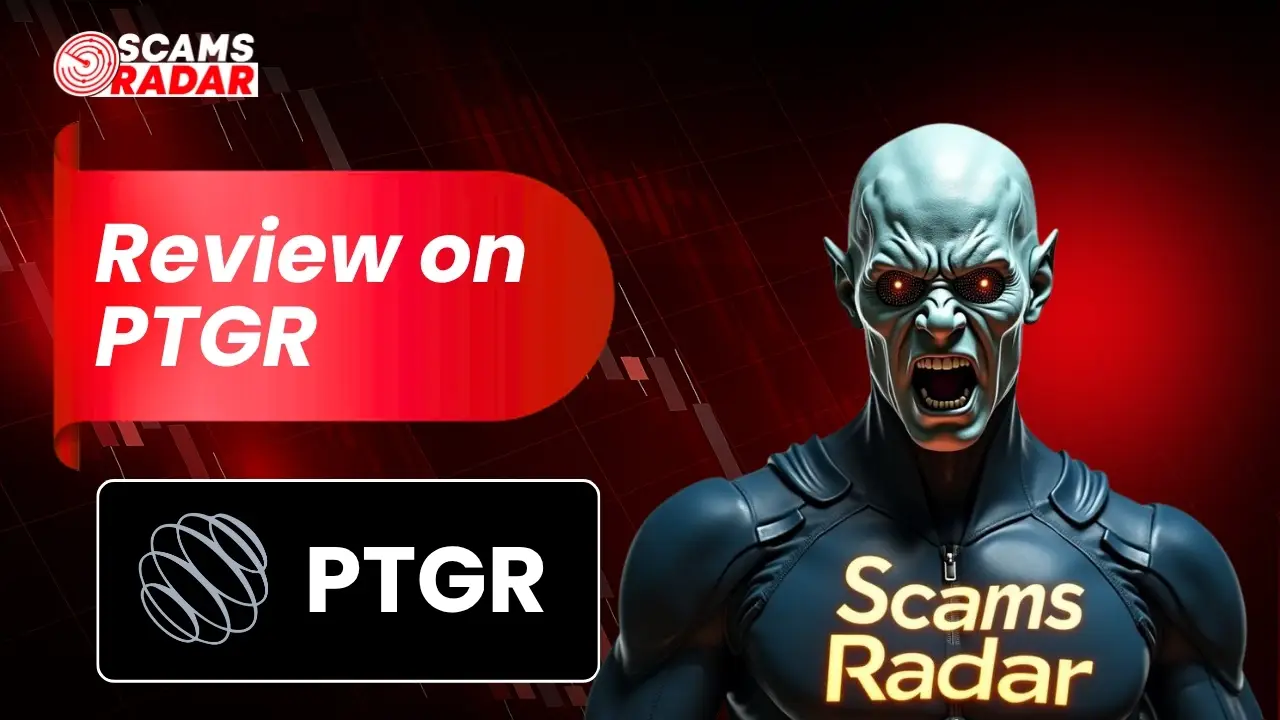 Scams Radar review on PTGR crypto with futuristic theme
