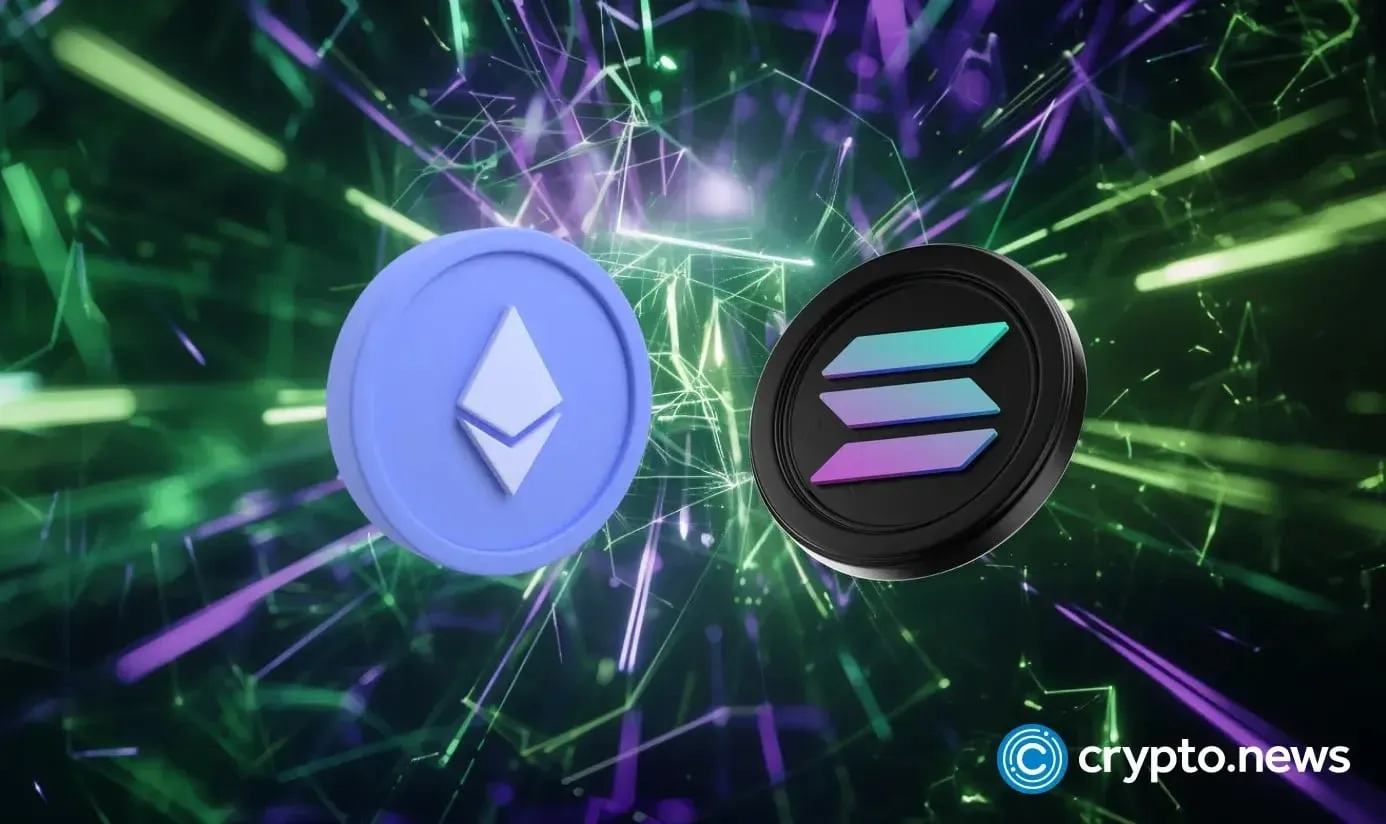 Ethereum and Solana coins representing U.S. Treasury’s staking approval for crypto ETFs under Revenue Procedure 2025-31.