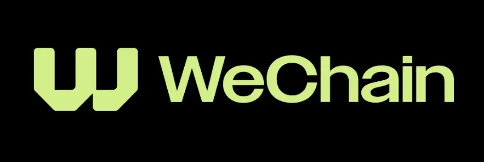WeChain logo in light green on black background for WeChain Review