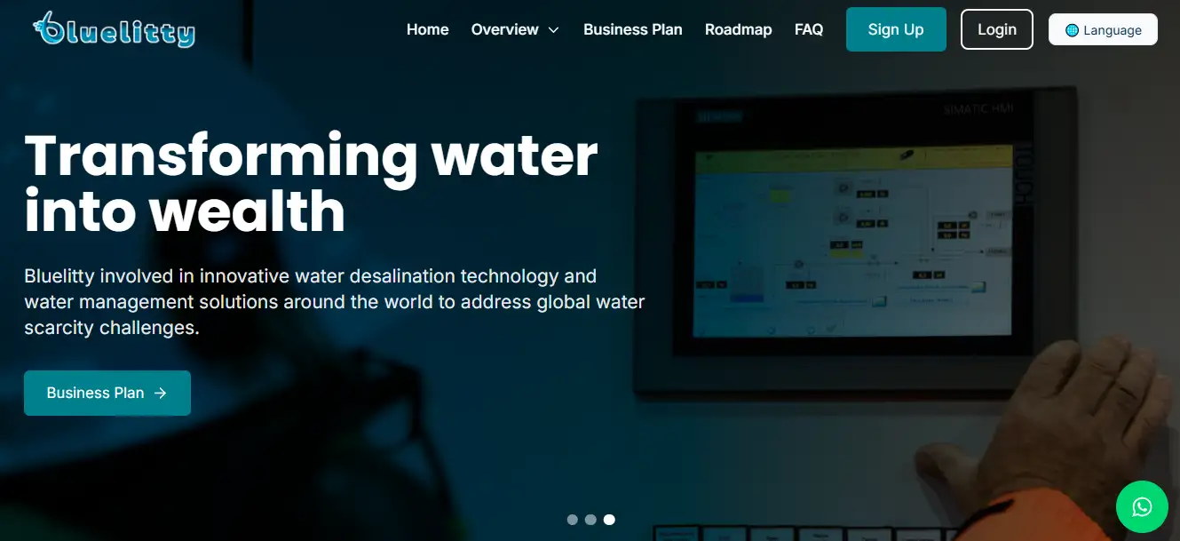 Screenshot of Bluelitty website used for Bluelitty Review analysis