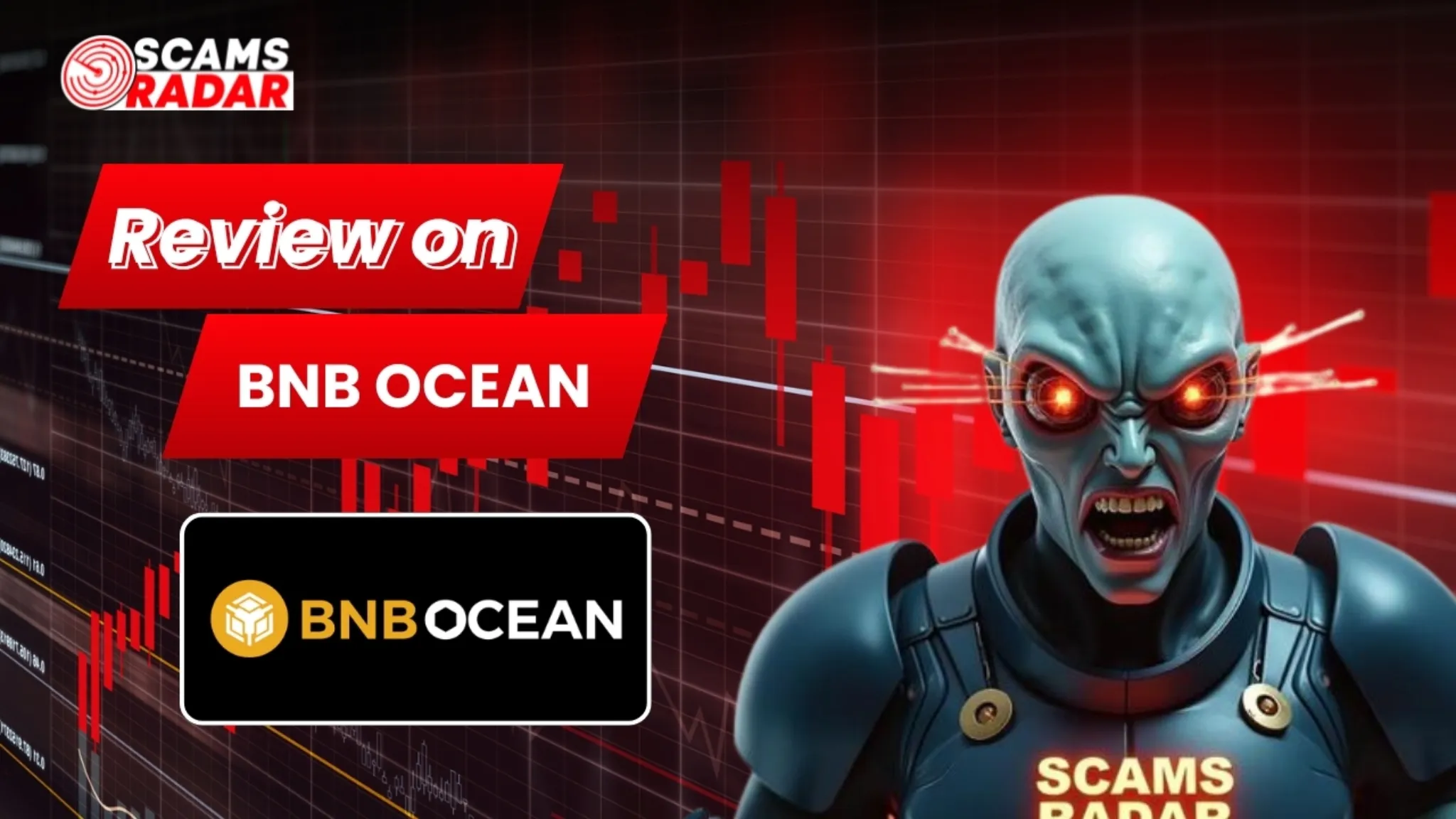 BNB Ocean scam review banner by Scams Radar