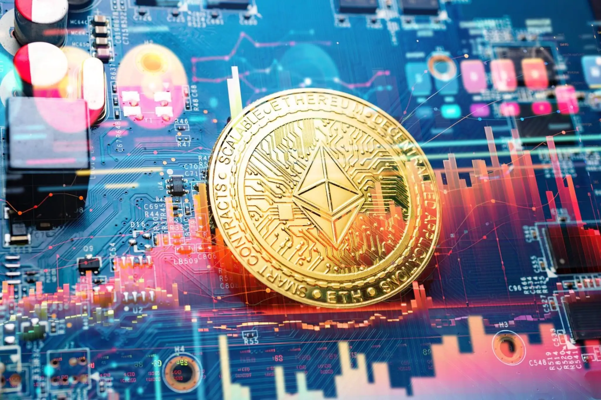 Ethereum price consolidation near the $3,080 resistance level shown through ETH coin and market chart