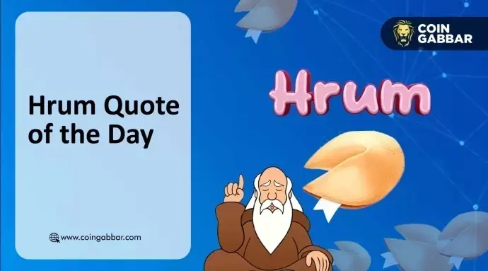 Hrum Quote of the Day graphic showing daily quote and coin reward offer