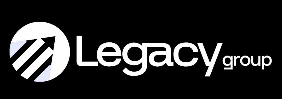 Legacy Group official logo with upward arrow symbol representing investment and financial growth