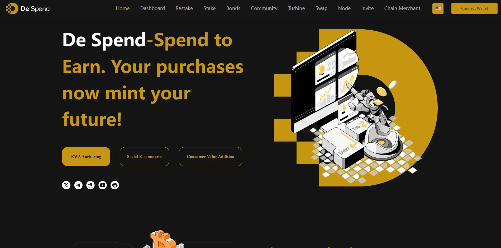 De Spend - Spend to earn, your purchases now mint your future on the De Spend platform