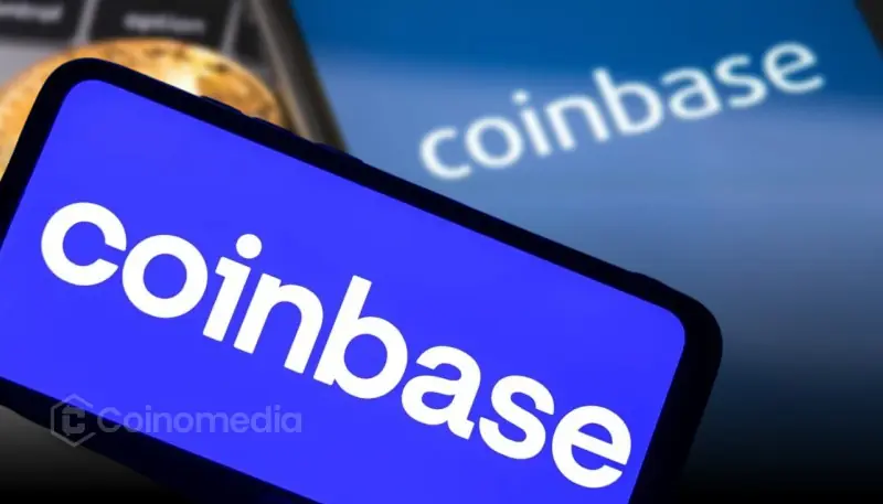 Coinbase logo displayed as Senate crypto bill delayed after Coinbase pulls regulatory support
