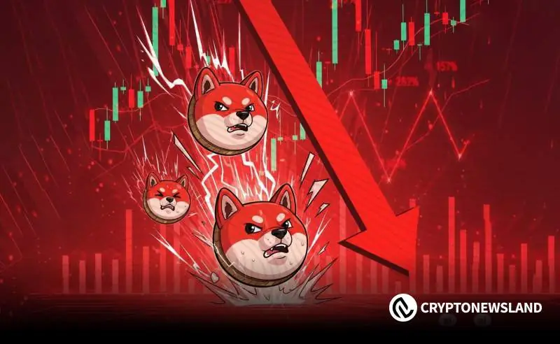 Shiba Inu price crash illustrated with falling crypto chart and bearish market sentiment