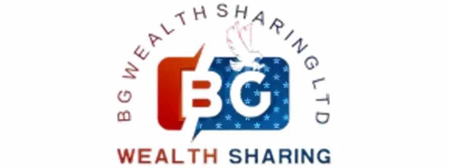 BG Wealth Review logo of BG Wealth Sharing Ltd showing red and blue BG symbol with wealth sharing text