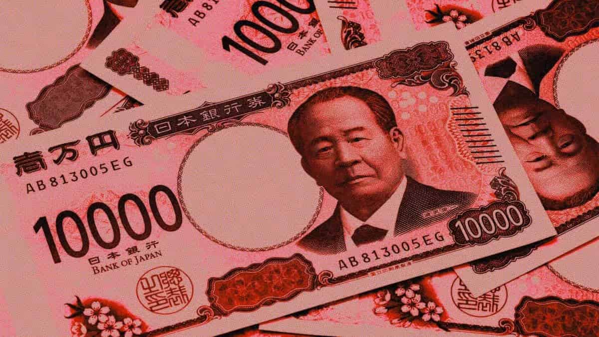 Japan Yen Stablecoin JPYSC concept showing Japanese 10000 yen banknotes representing Japan’s first trust bank backed digital yen
