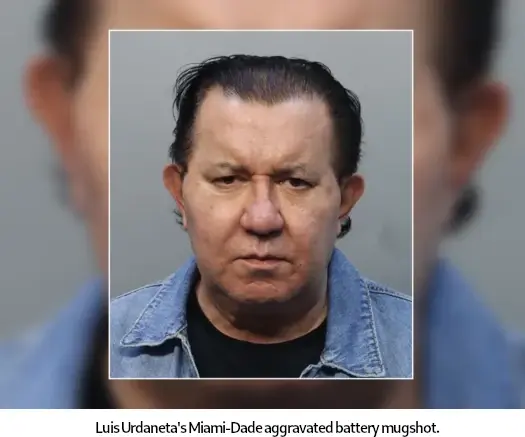 Luis Urdaneta Miami-Dade aggravated battery arrest mugshot portrait