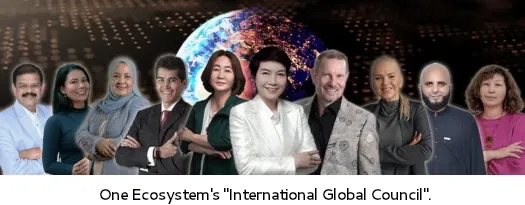 Members of One Ecosystem’s International Global Council featured in a promotional group image