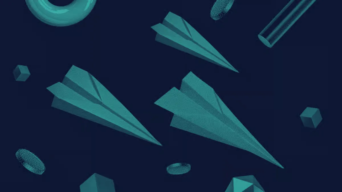 Abstract illustration representing Telegram Crypto Wallet yield feature for BTC, ETH, and USDT holdings