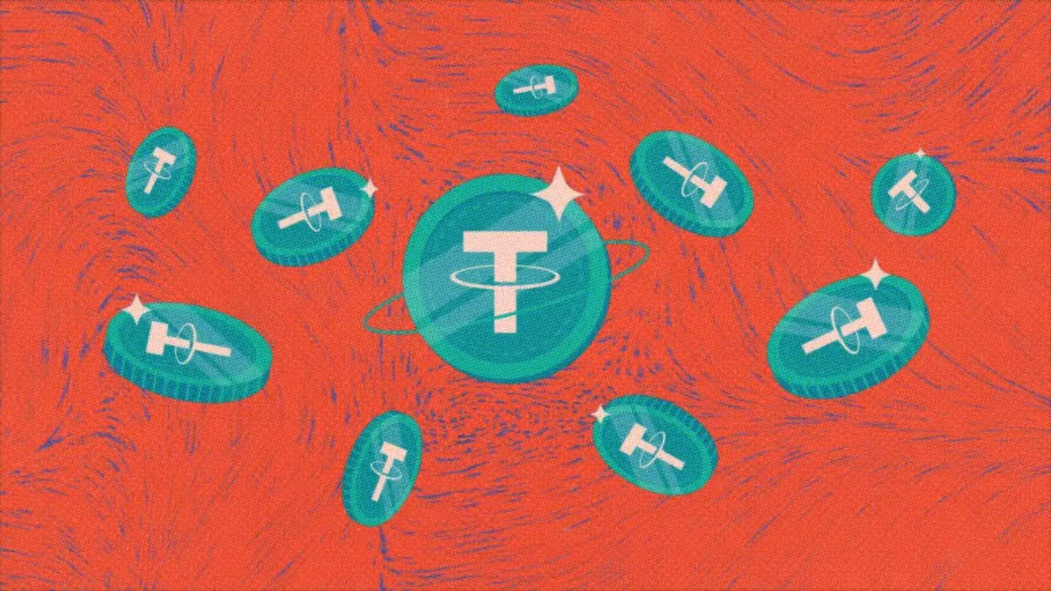 Tether USDT tokens illustrating record Q4 2025 growth despite crypto market crash