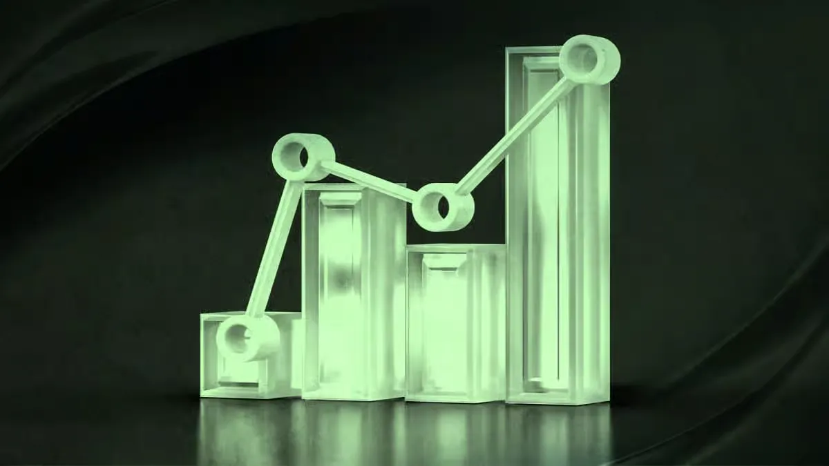 BlockFills restructuring concept with rising crypto market chart bars illustration