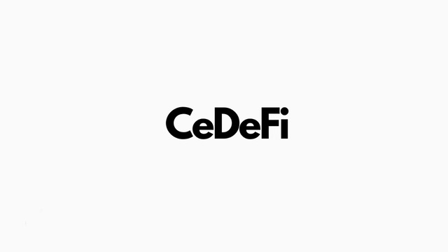 CeDeFi crypto platform logo representing the hybrid model of centralized finance (CeFi) and decentralized finance (DeFi)