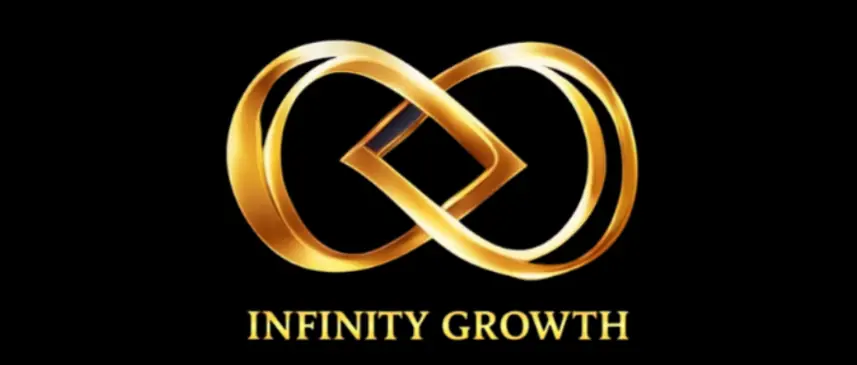 Infinity Growth logo on black background used in Infinity Growth review and scam analysis