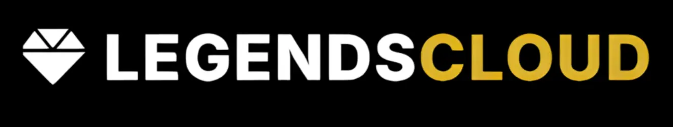 LegendsCloud logo with diamond icon and gold text used in platform review.