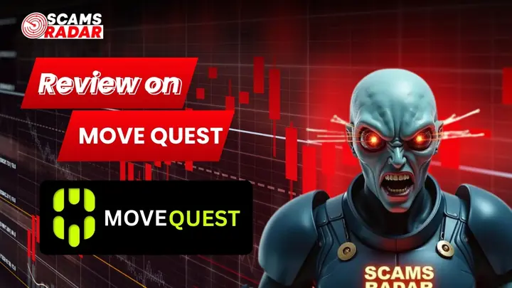 Move Quest review showing Web3 fitness crypto app with potential scam warning and red flags