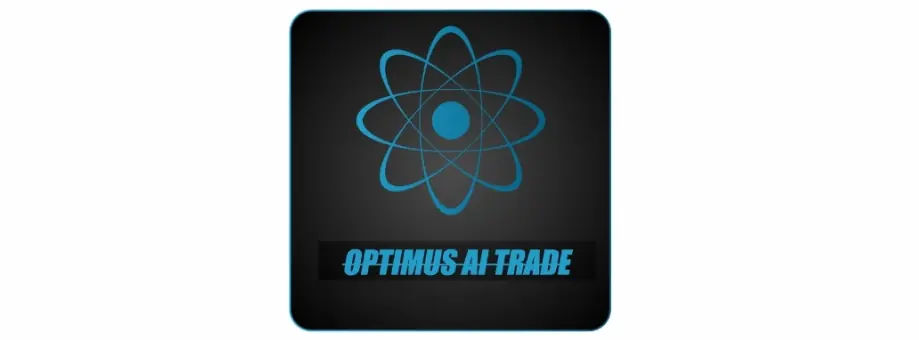 Optimus AI Trade AI trading platform logo with atom-style tech icon