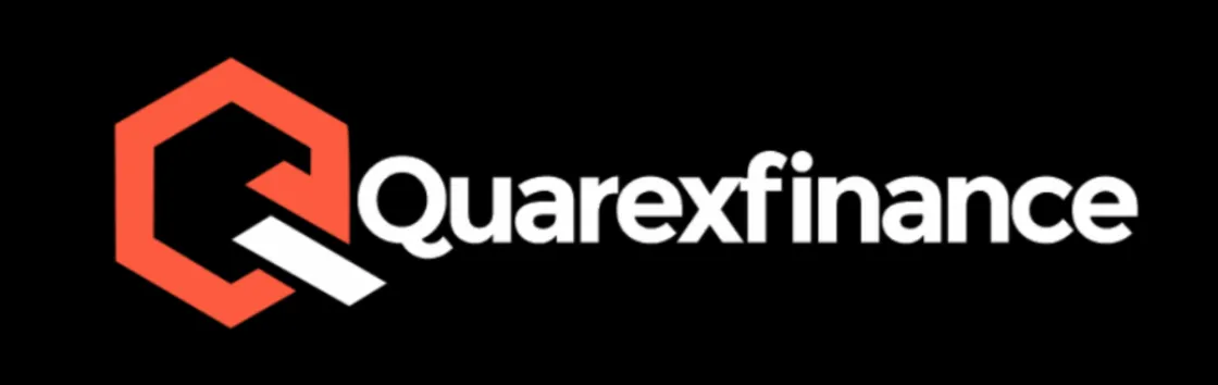 QuarexFinance logo displayed on black background representing an online investment platform