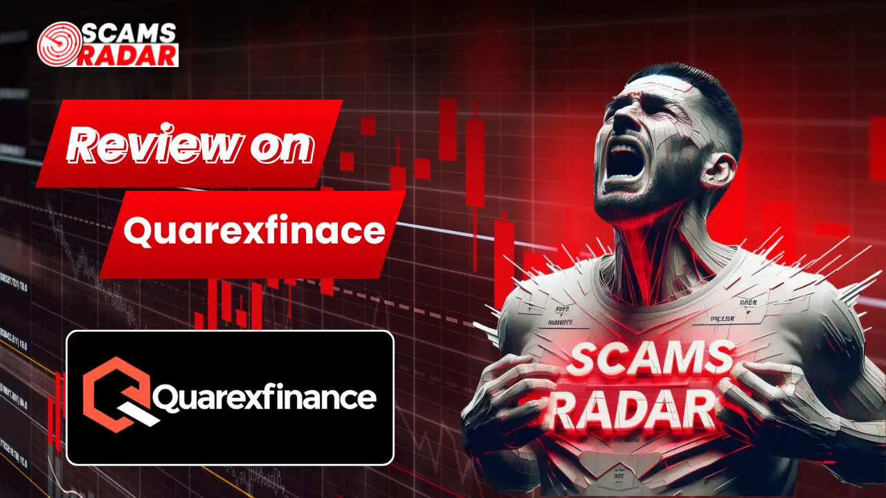 Scam Radar review image of QuarexFinance showing warning signals and investment platform concerns