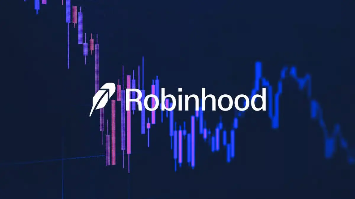 Robinhood share buyback announcement with stock chart showing strong price growth and market performance