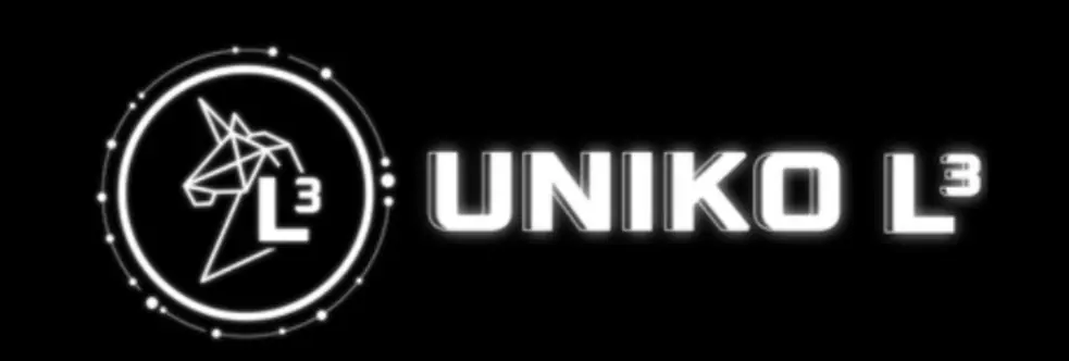 UNIKO L3 logo on black background used in UNIKO review and scam analysis