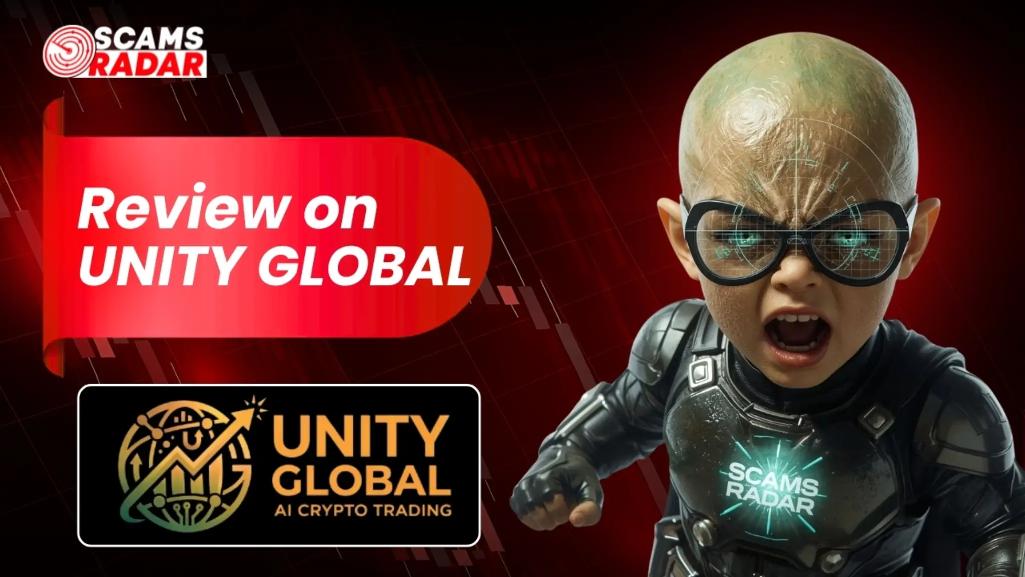 Unity Global AI crypto trading platform review showing scam alert warning and analysis of potential fraud risks