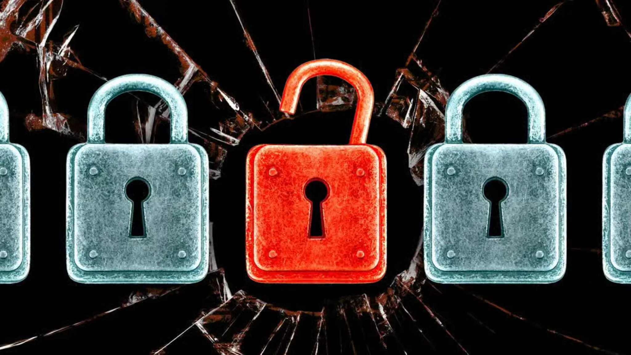 Illustration of broken lock symbolizing Bitcoin Depot security breach impact and cybersecurity risks