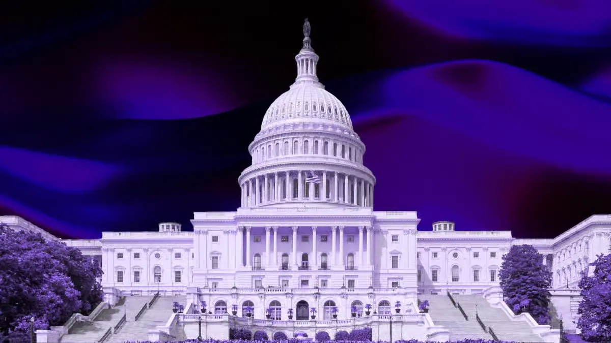 US Capitol building representing Clarity Act stablecoin yield delay and crypto regulation discussions