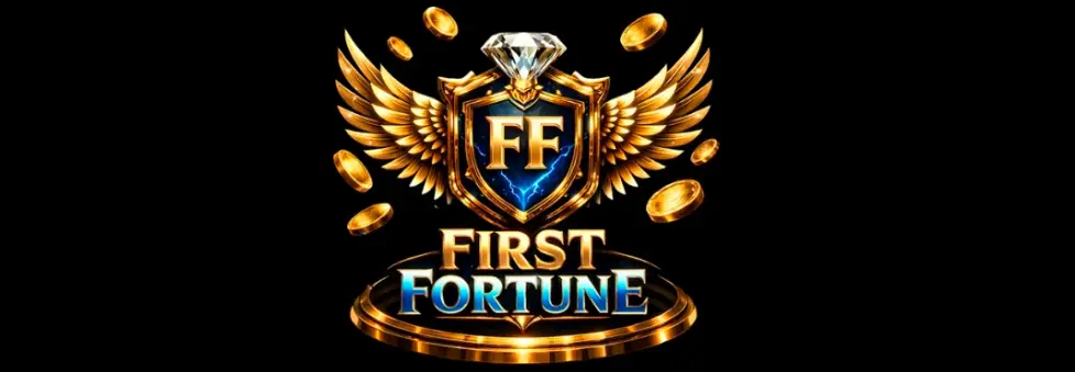 First Fortune logo with gold coins and shield symbol used in review and scam analysis