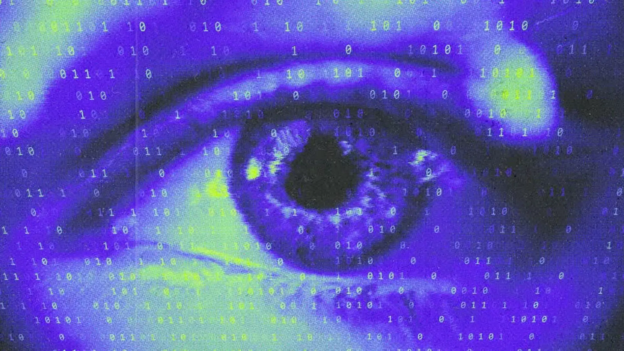 Digital eye with binary code representing Grinex hack and crypto cyberattack risks in exchange security