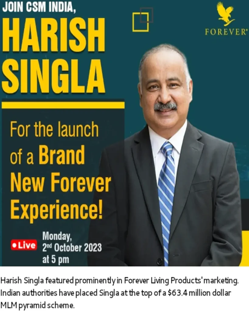 Harish Singla Forever Living Products India MLM fraud investigation and arrest case