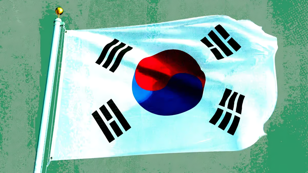 South Korean flag representing the partnership between NHN KCP and Ava Labs for a new Avalanche-based payment blockchain.