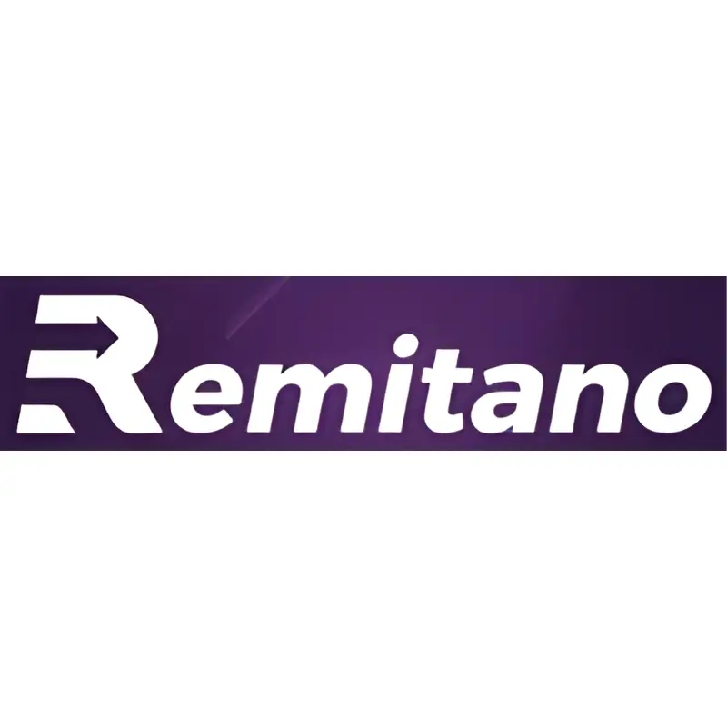 Remitano crypto exchange logo with purple background and white branding