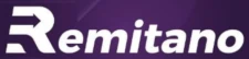 Remitano crypto exchange logo with purple background and white branding