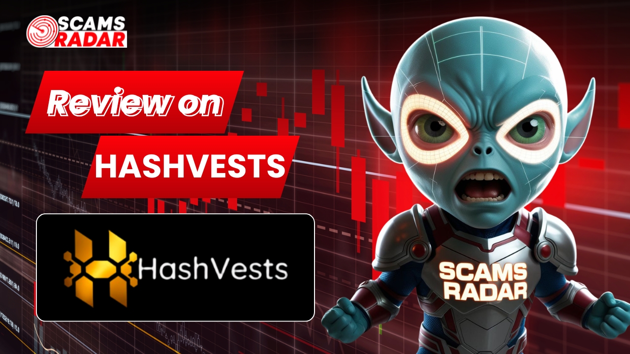In-depth review of HashVests platform by Scams Radar with technical analysis and warning.