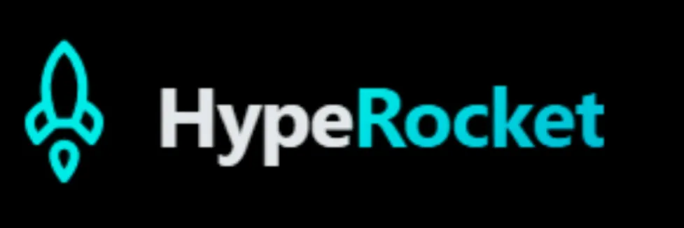 HypeRocket Review logo with rocket icon on black background