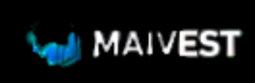 Scams Radar investigative review thumbnail for Maivest trading platform, featuring a red financial candlestick chart background, a 3D character with Scams Radar branding, and text reading 'Review on MAIVES' alongside the Maivest logo.